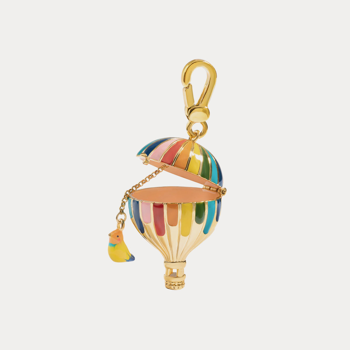 hot air balloon pendant 18k gold necklace