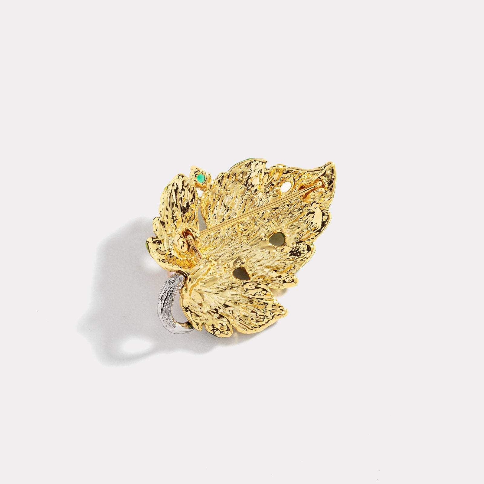 Sycamore Leaf Gold Brooch