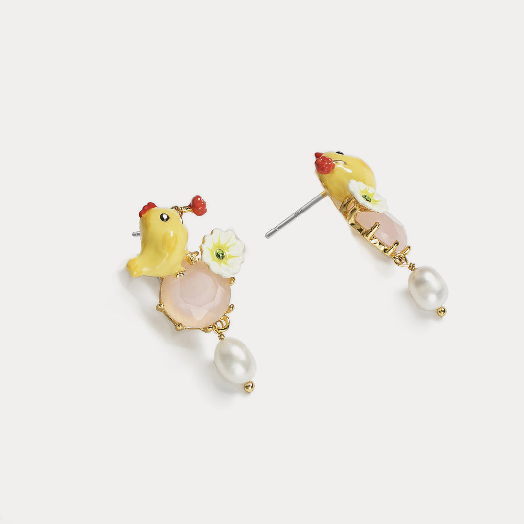 Little Chick Gemstone Earrings