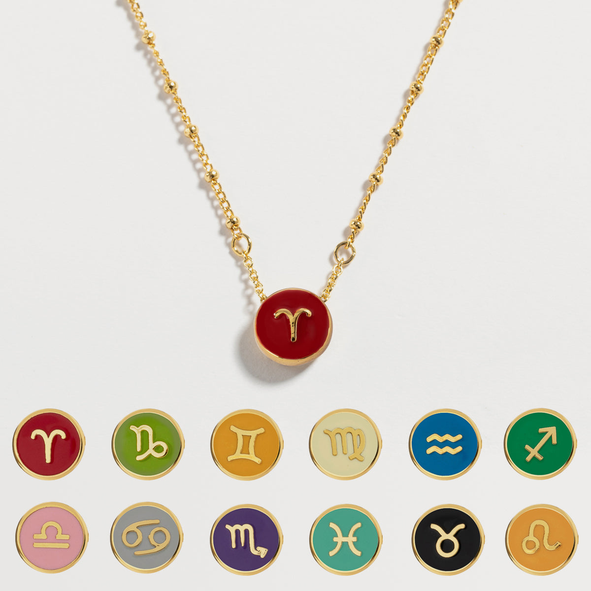 Selenichast Zodiac Astrological Sign Necklace