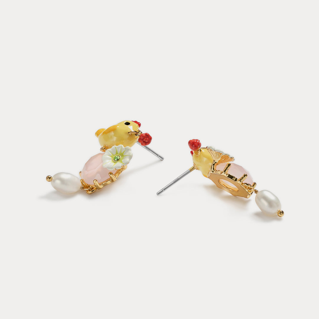 Little Chick Gemstone Earrings