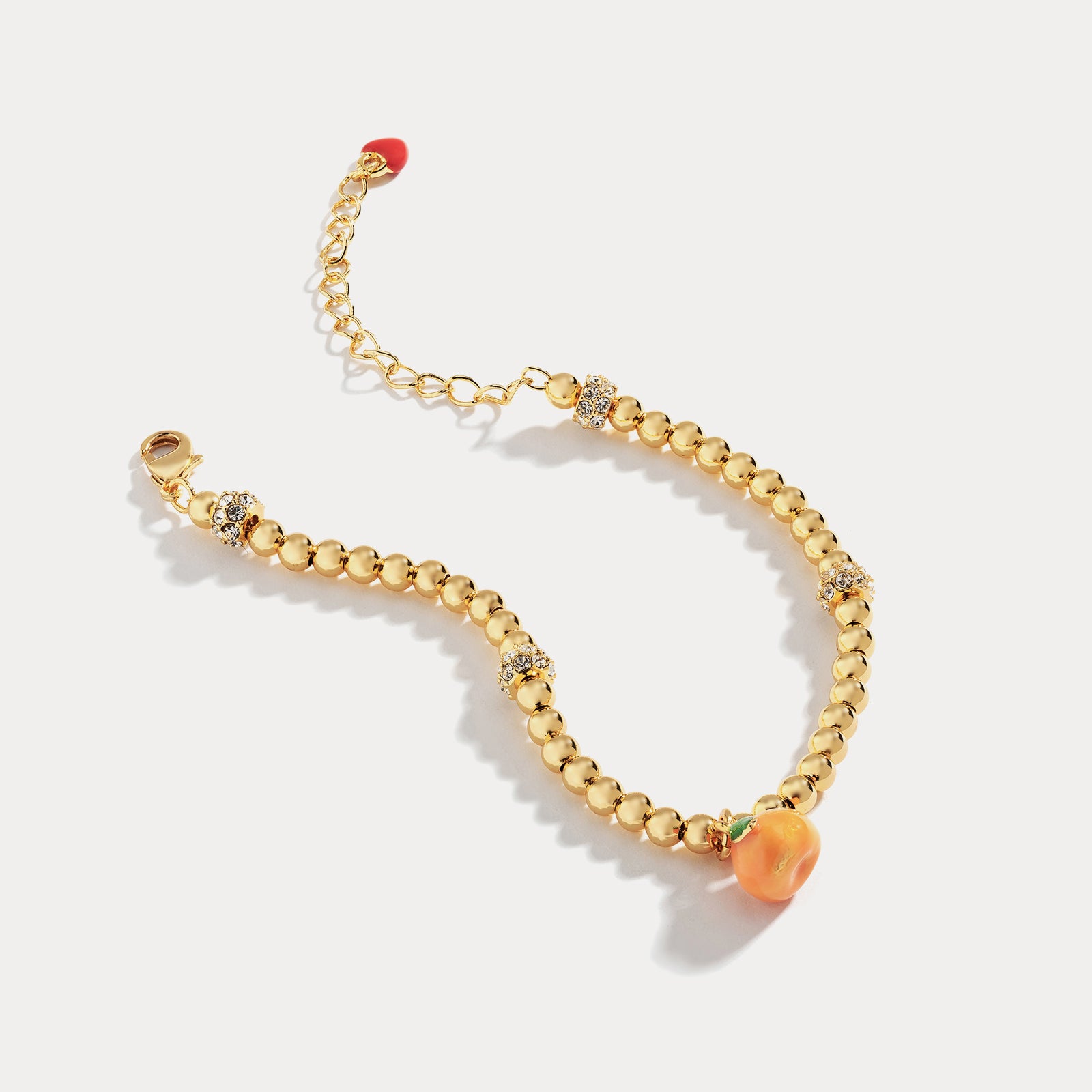 Orange Enamel Beads Bracelet