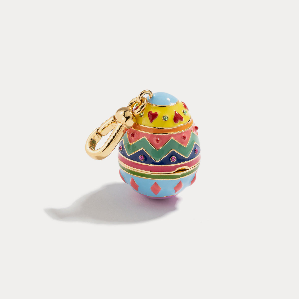 enamel rabbit chinese zodiac easter egg pendant