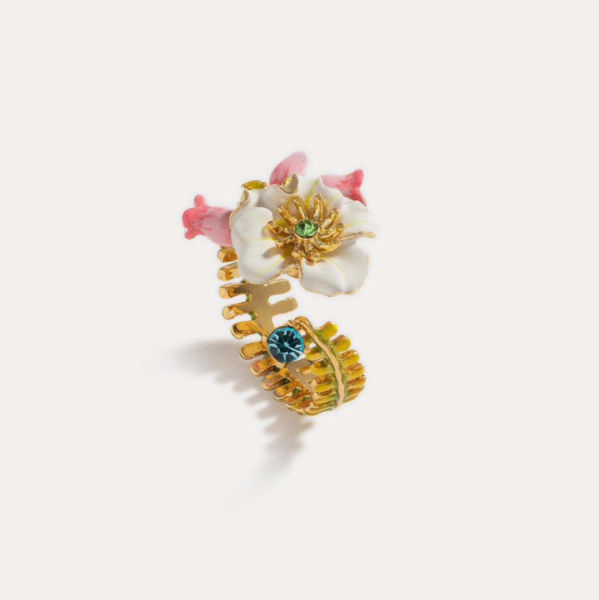 Raspberry & Lily of the Valley Ring for Gift