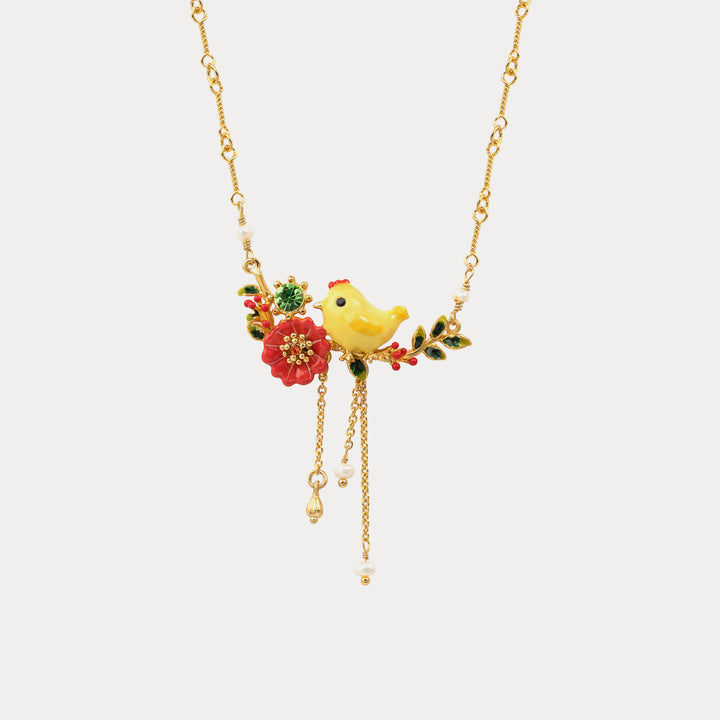 Selenichast Little Chick Flower Necklace