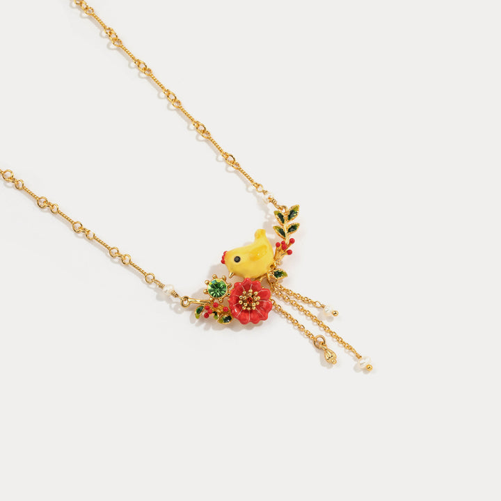 Little Chick Flower 18k Gold Necklace