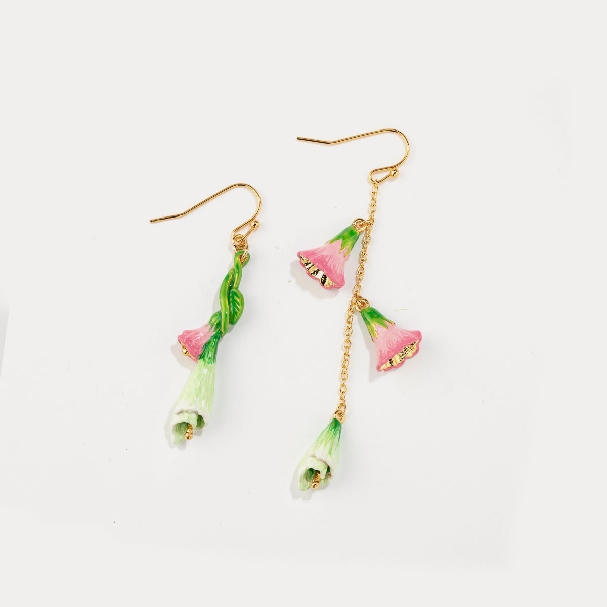 lily of the valley mismatch earrings
