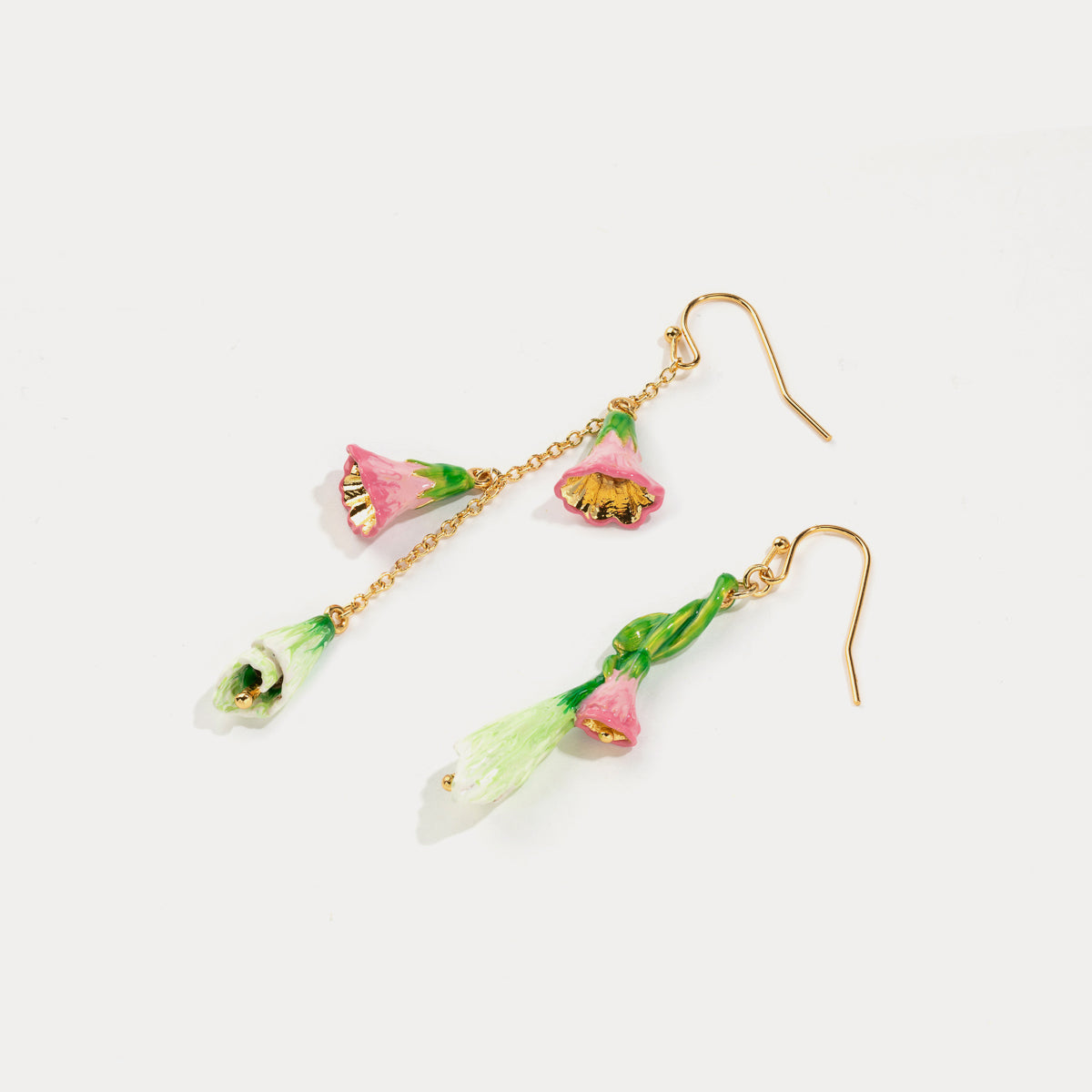lily of the valley gold earrings