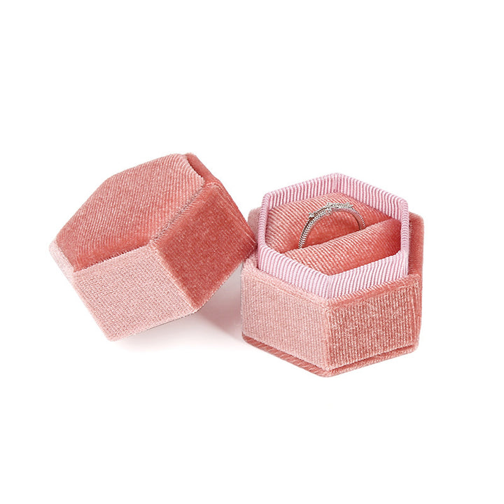 Pink Fancy Velvet Ring Box