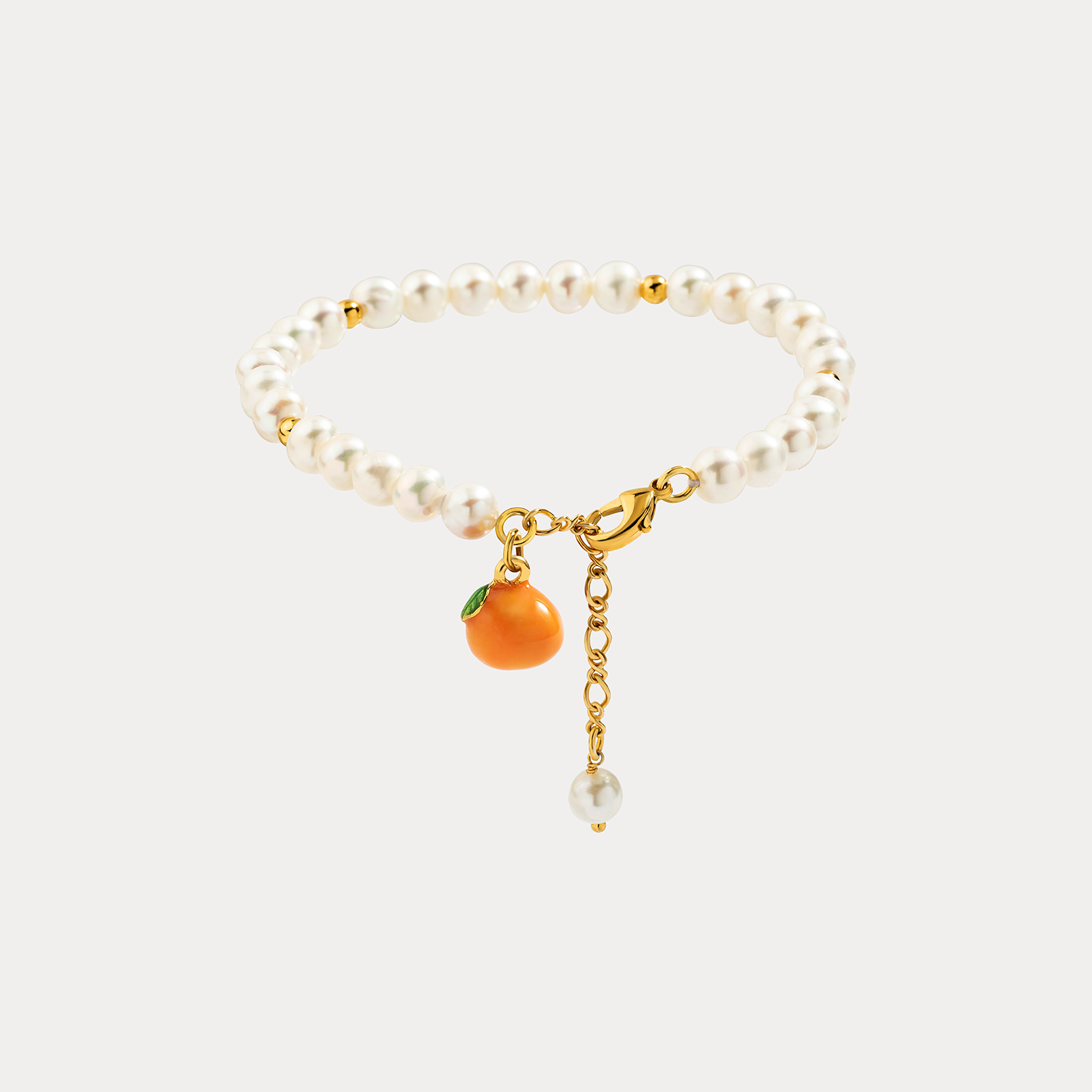 Selenichast Orange Pearl Bracelet