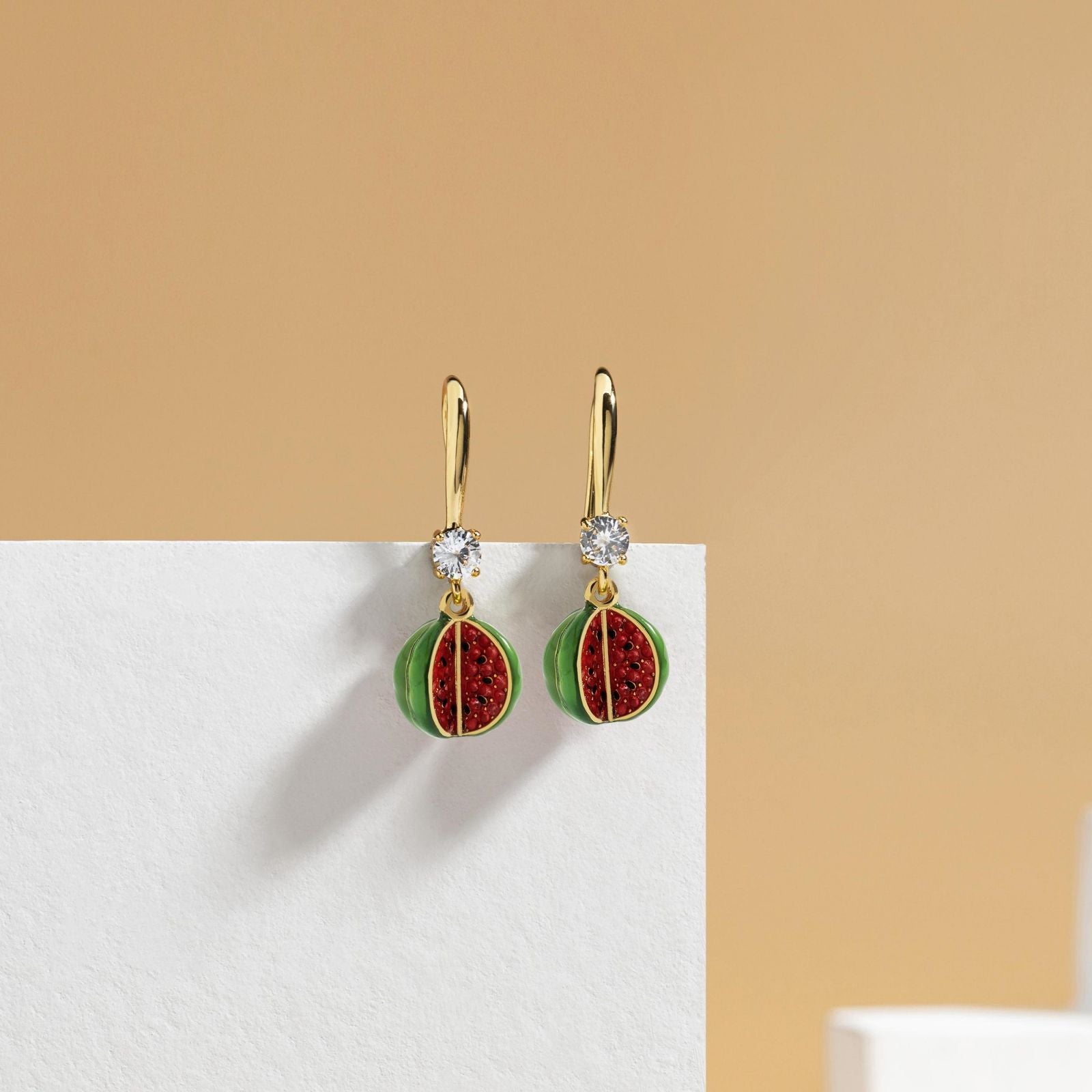 Enamel Watermelon Earrings