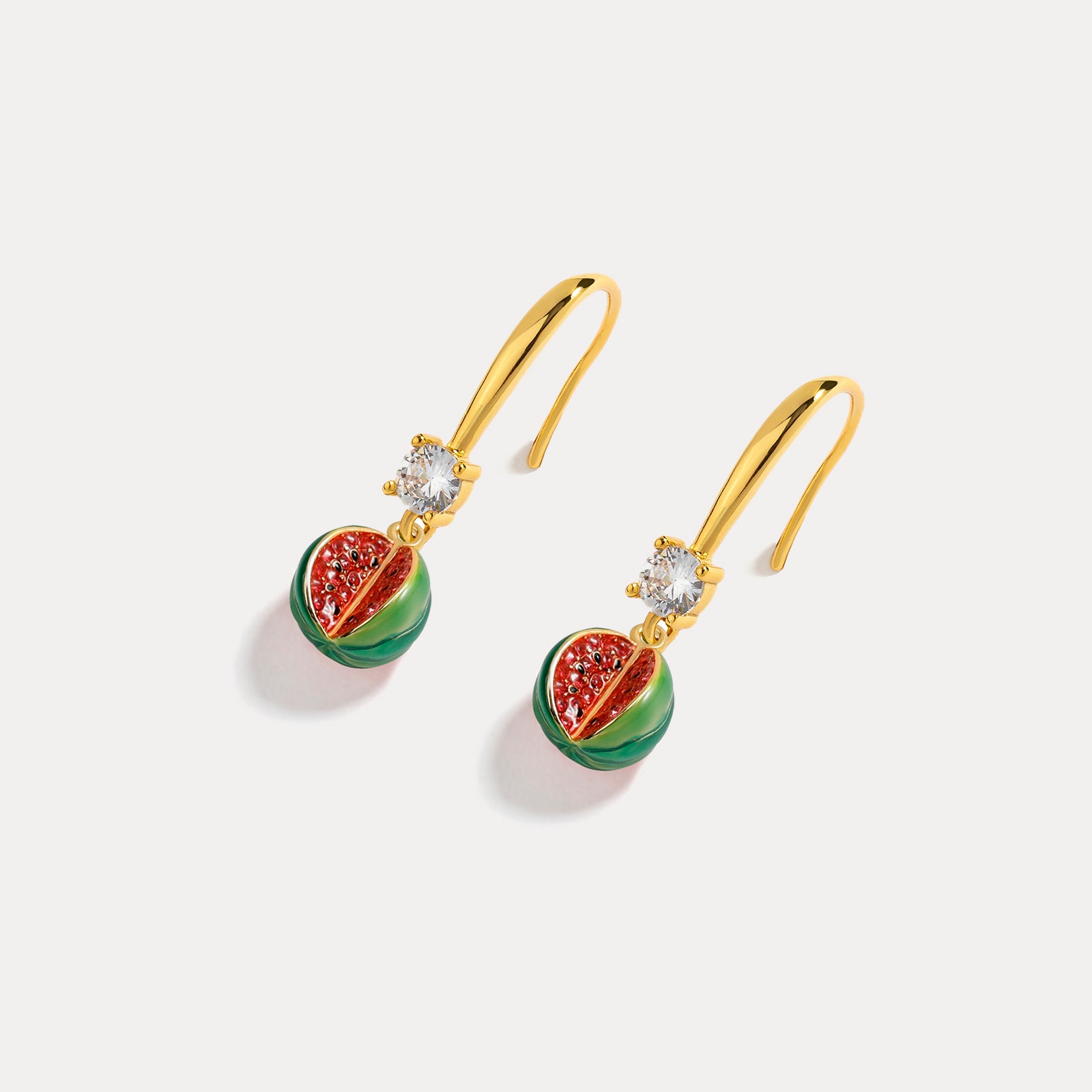 Watermelon Diamond Earrings
