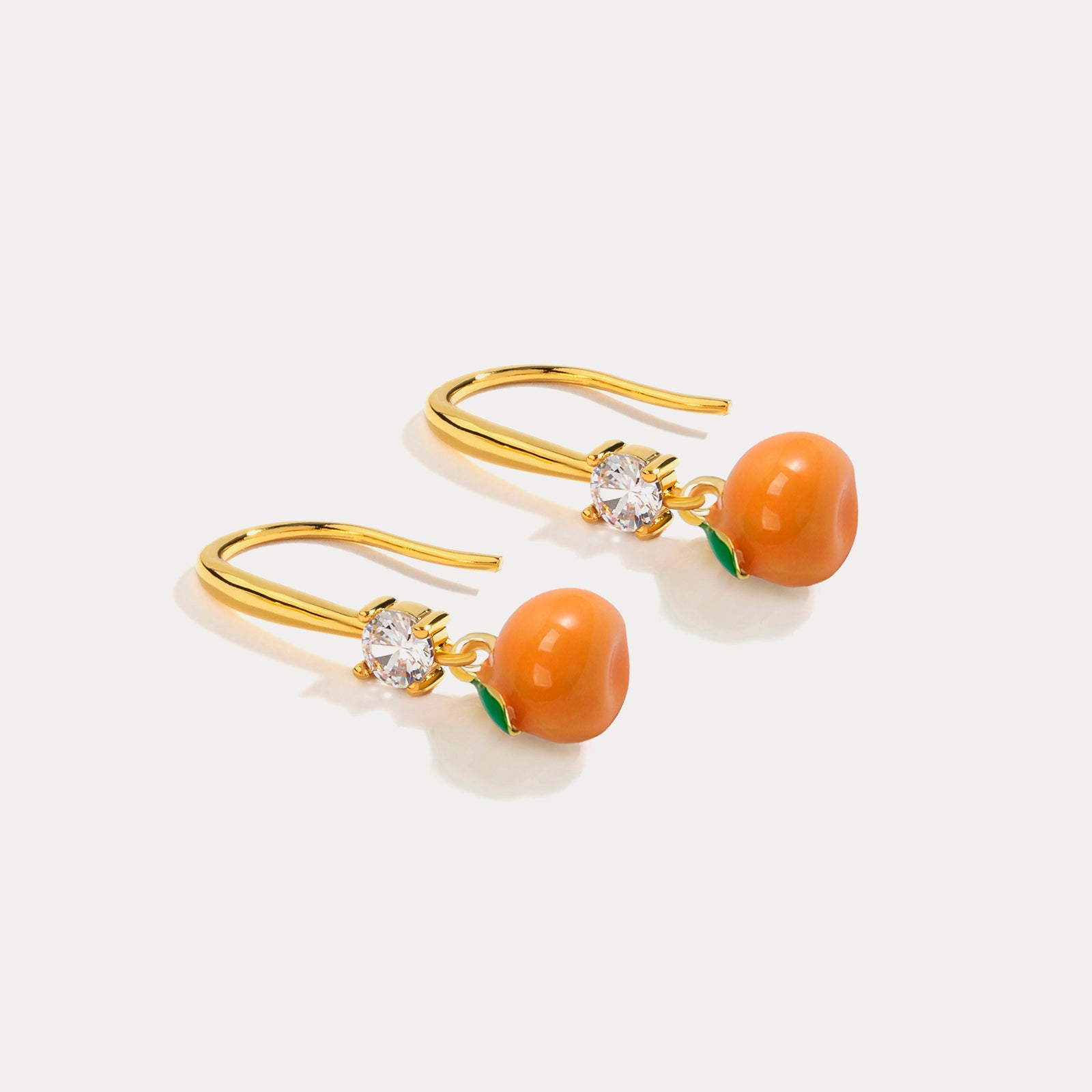 Orange Dangling Earrings