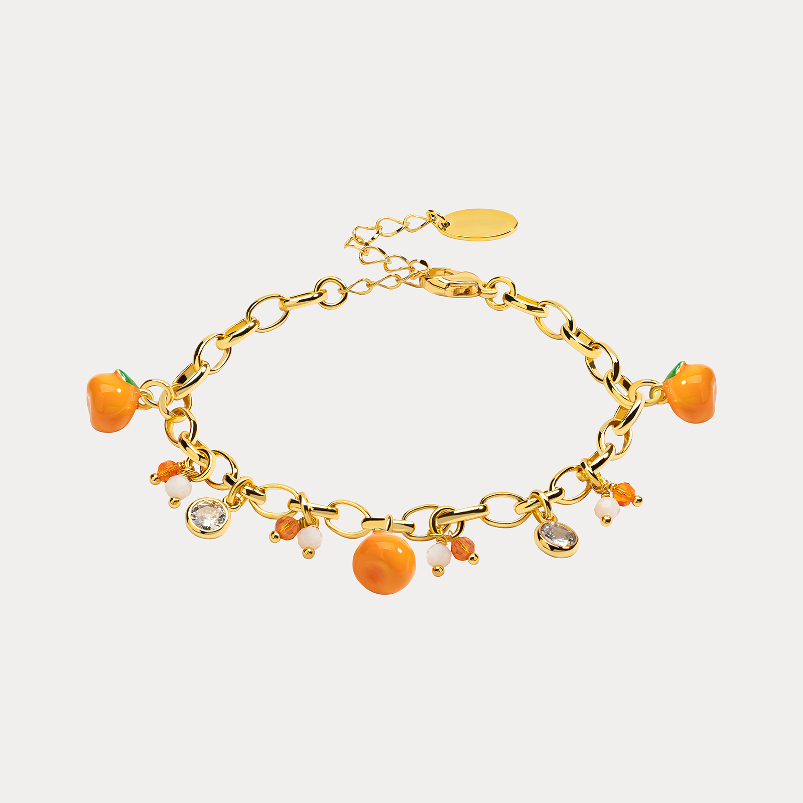 Orange Diamond Bracelet