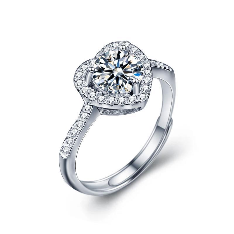 Selen Silver Love Diamond Ring