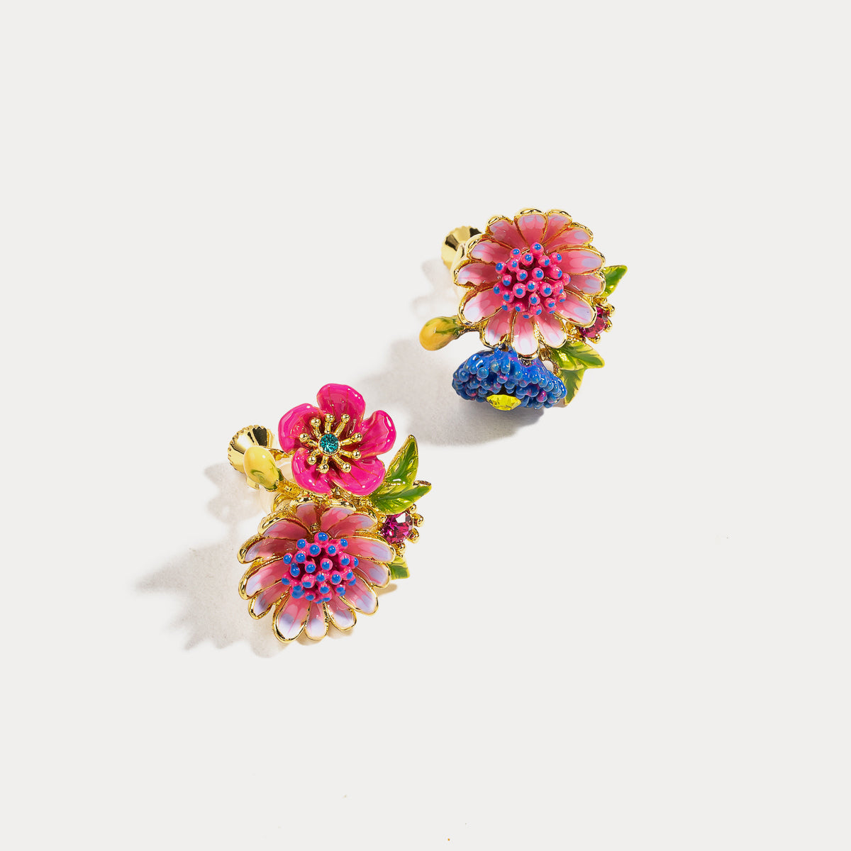 gerbera flower nature earrings