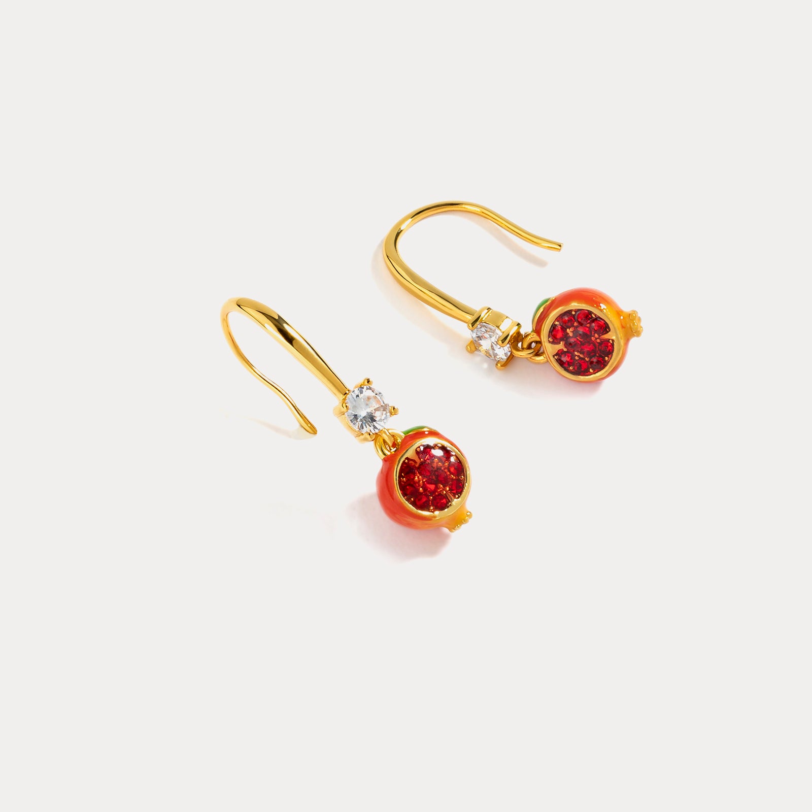 Pomegranate Dangling Earrings