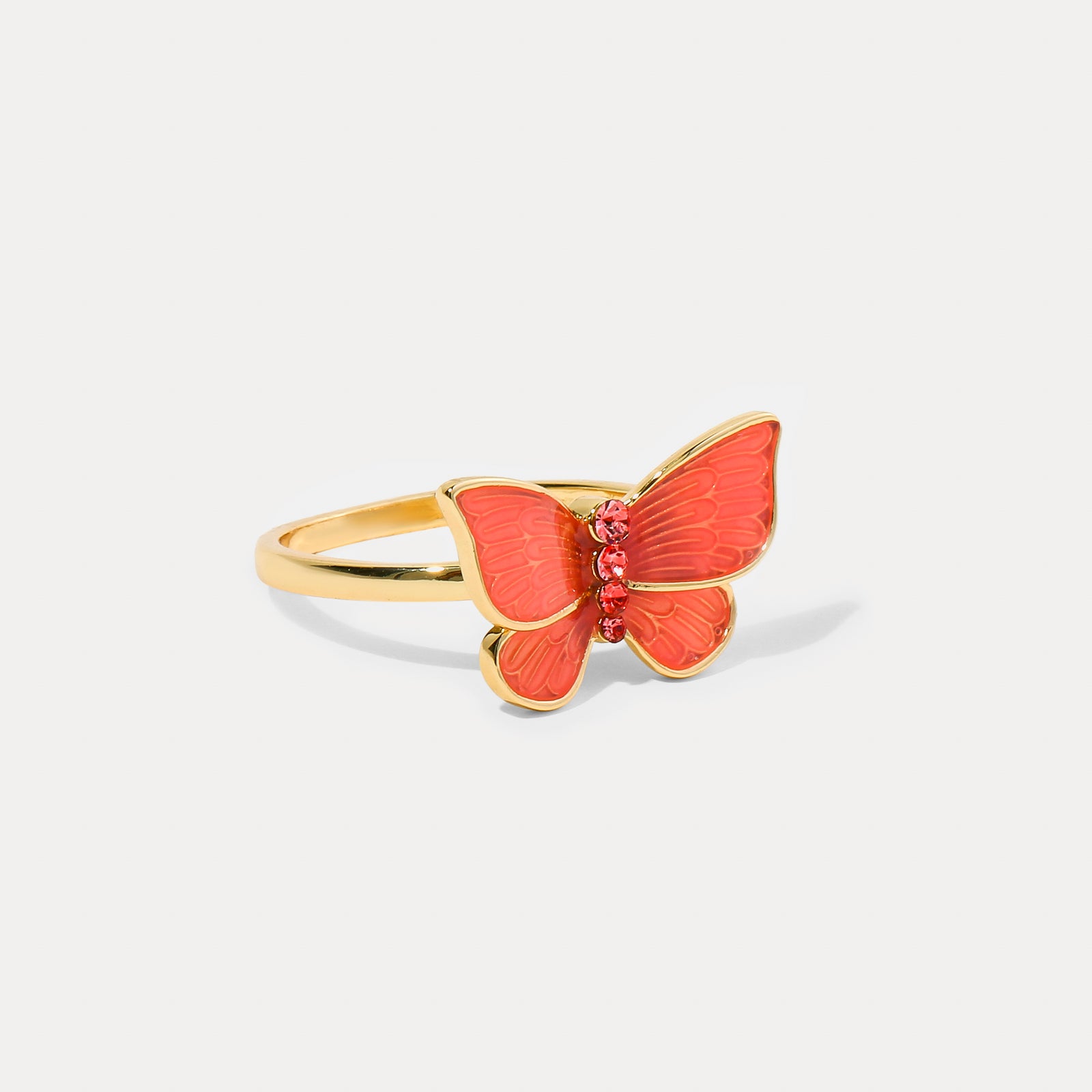 butterfly brass ring
