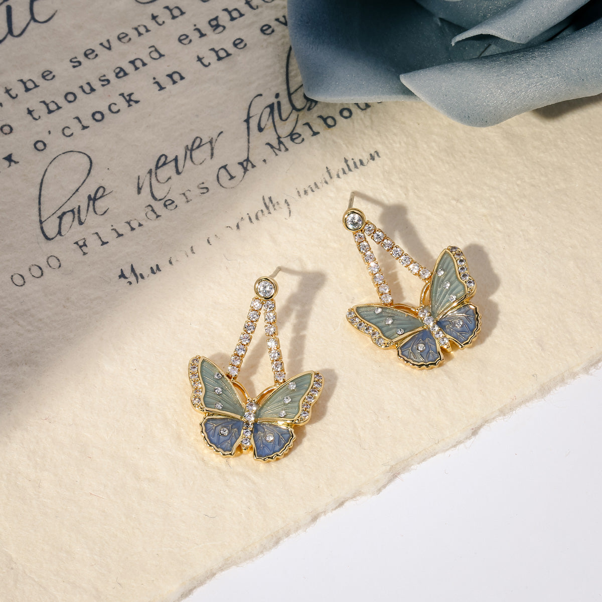 butterfly luxurious earrings