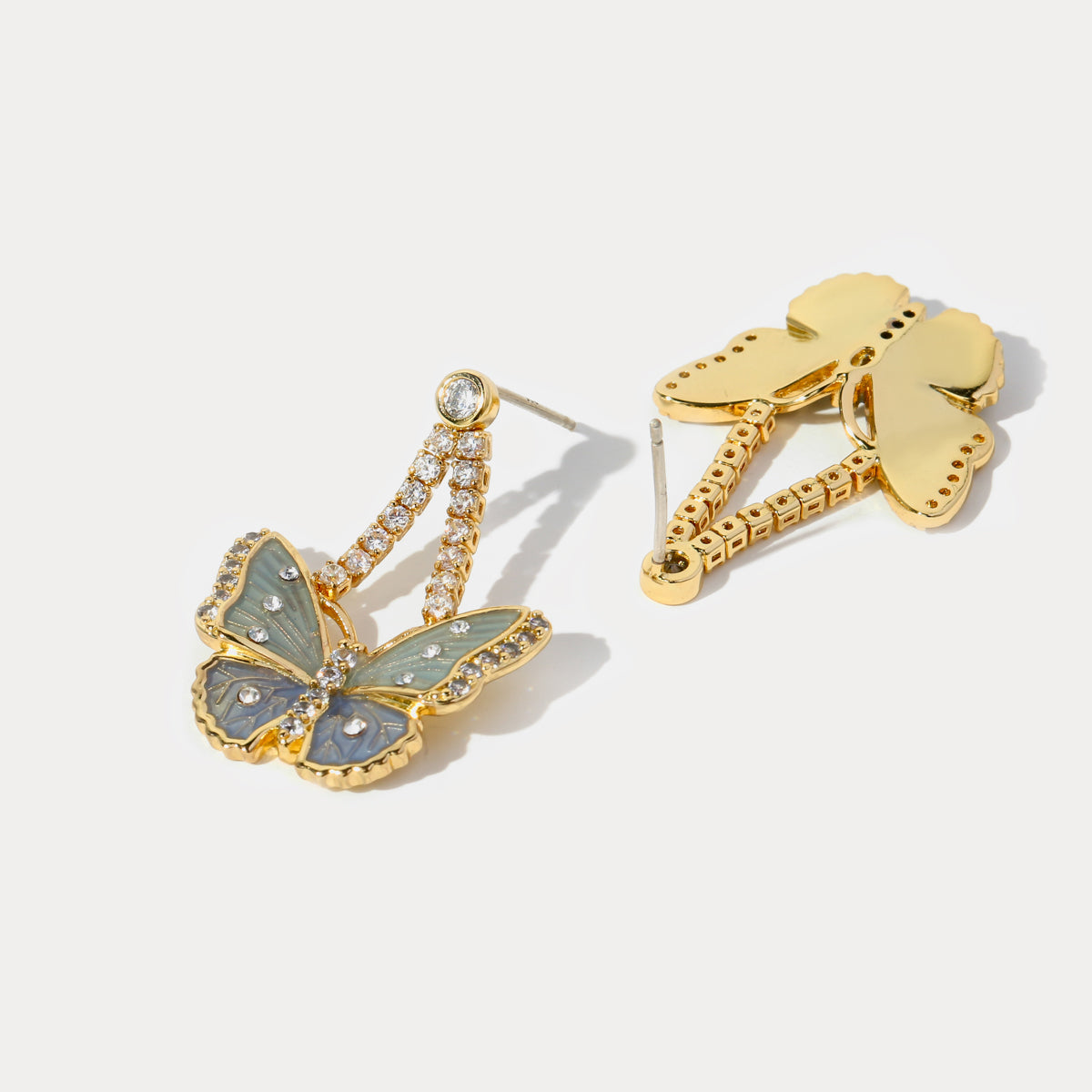 butterfly dangling earrings