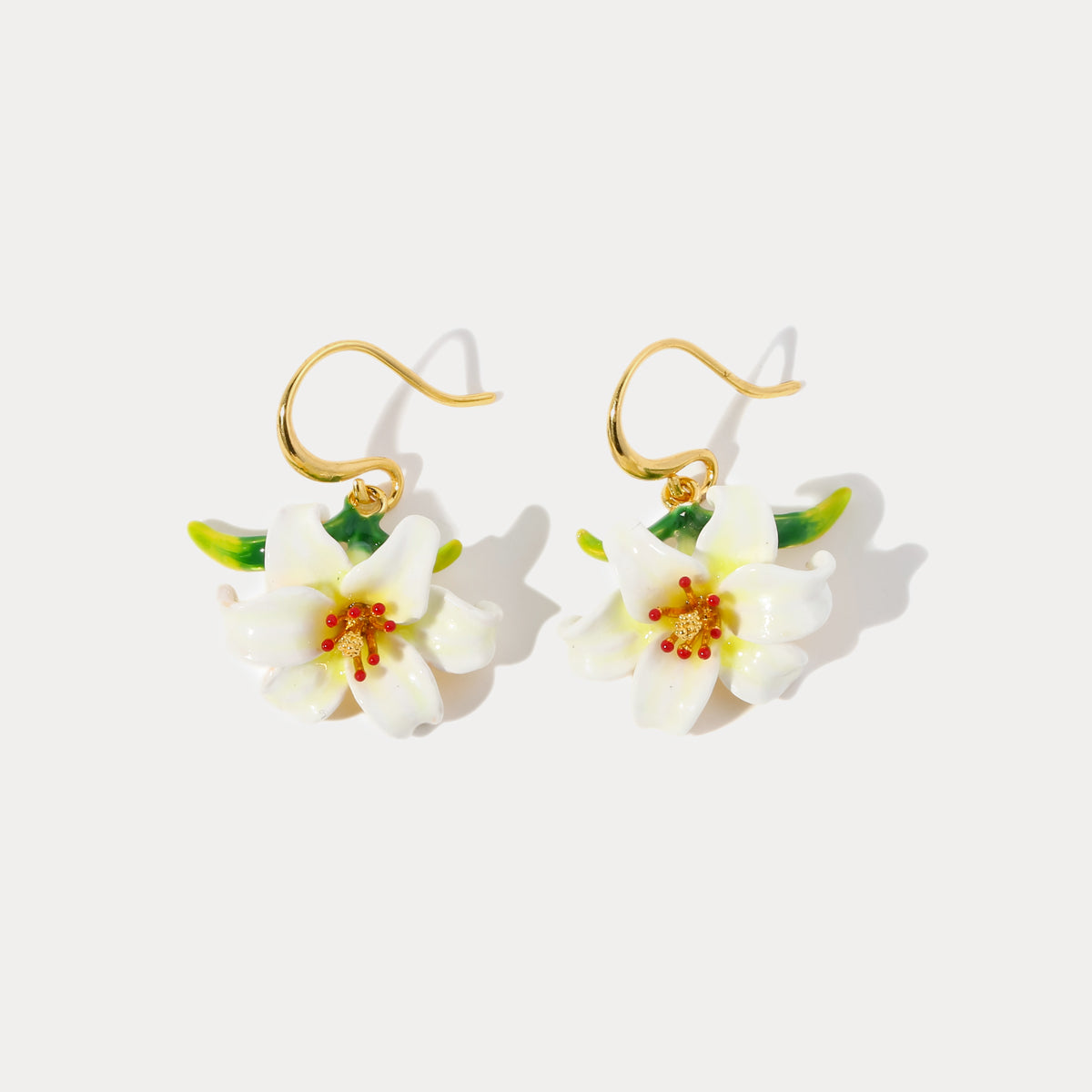 Selenichast lily enamel earrings 2