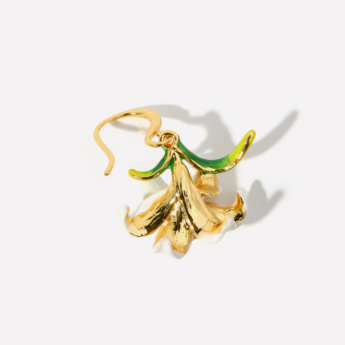 lily enamel earrings autumn Jewelry