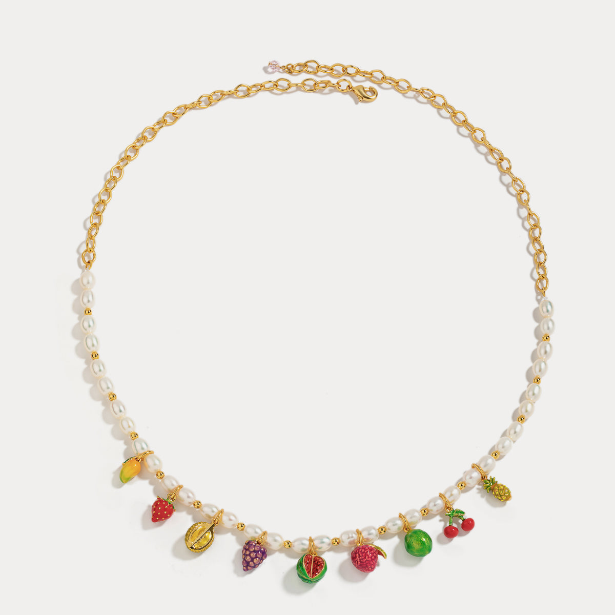 gold fruit pearl necklace