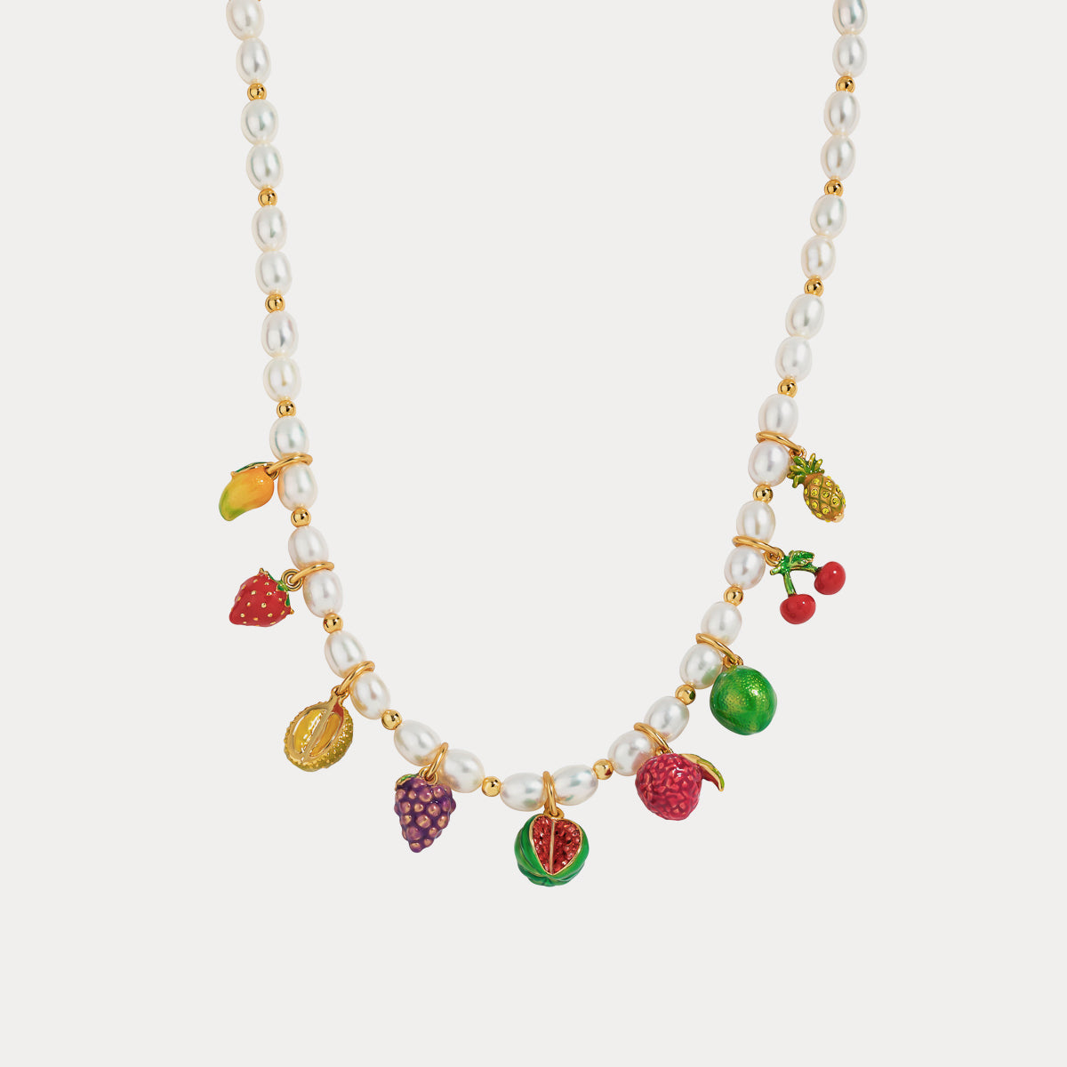 Selenichast fruit pearl necklace