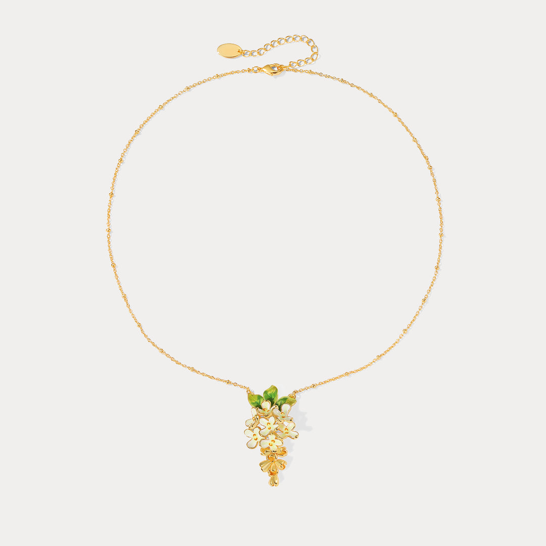 Osmanthus Fragrans 18k Gold Pendant Necklace