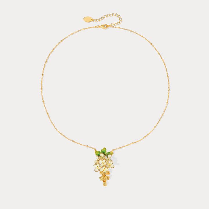 Osmanthus Fragrans 18k Gold Pendant Necklace