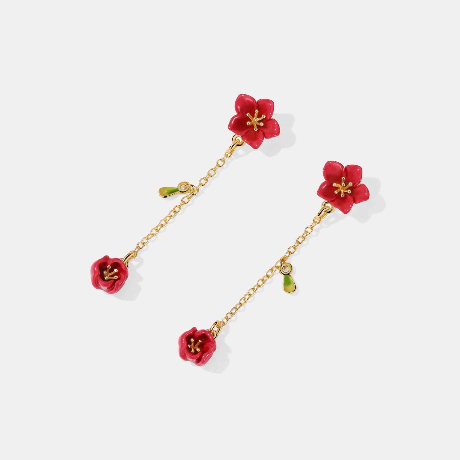 Begonia Flower Fashion Earrings
