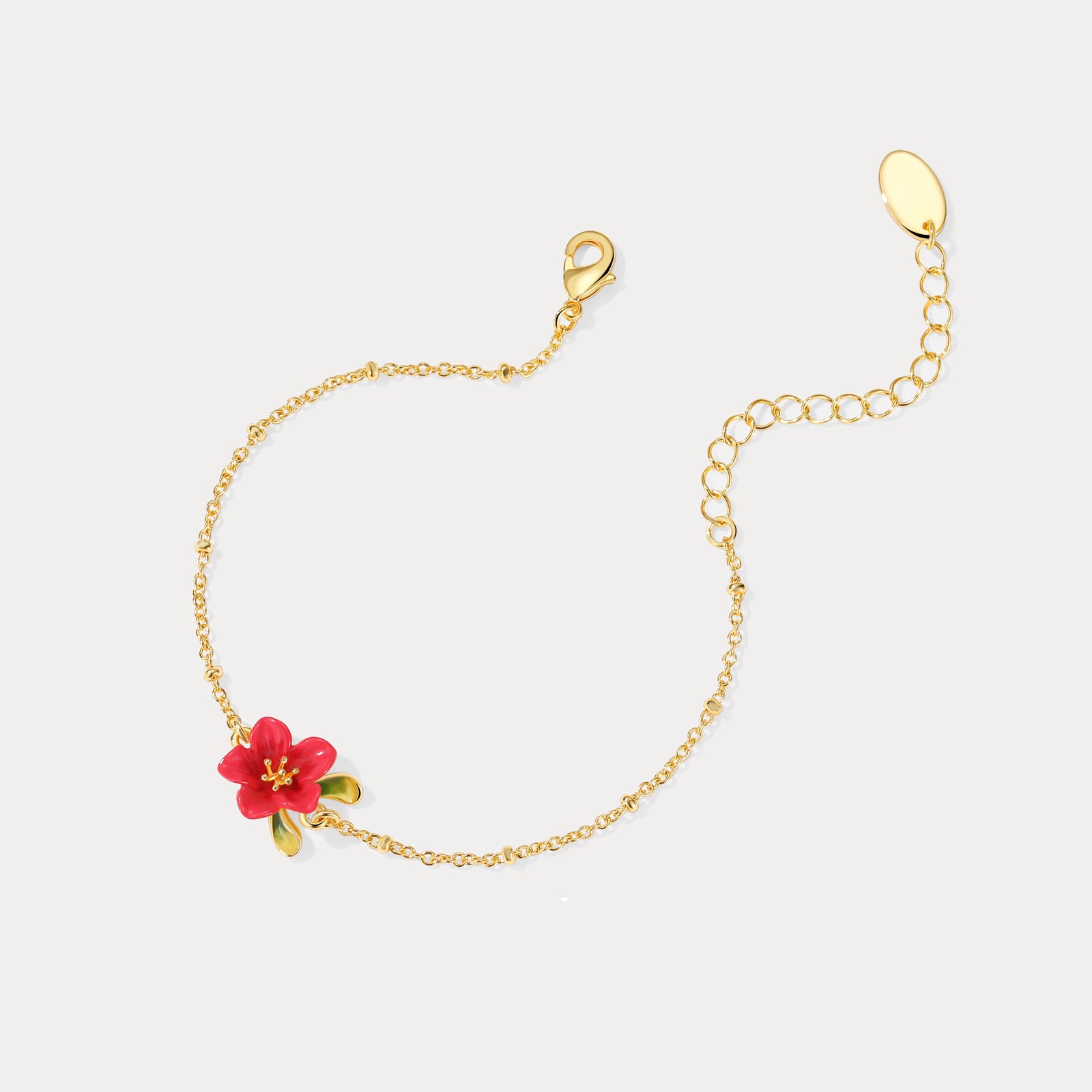 Begonia Flower Gold Bracelet