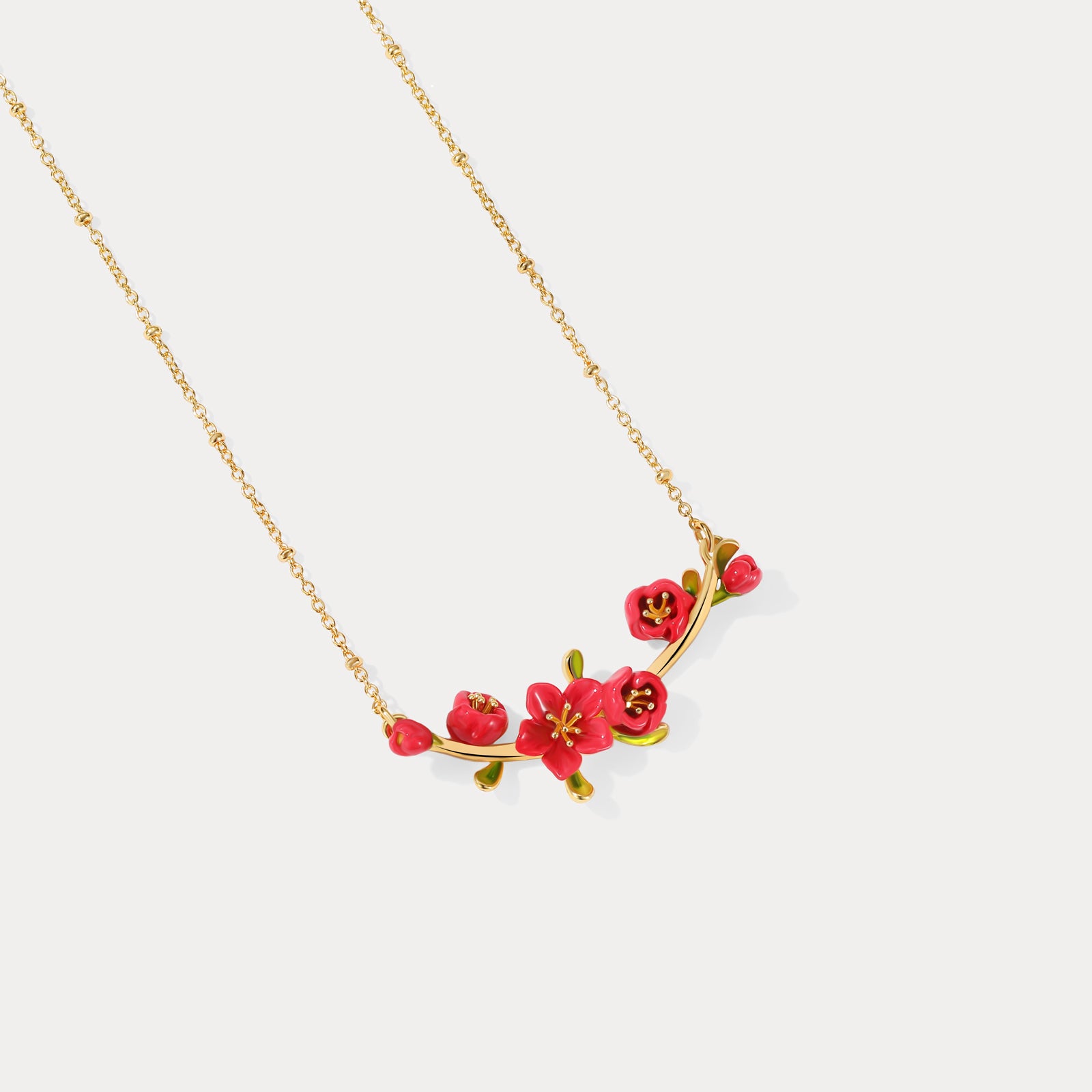 Begonia Flower Nature Necklace