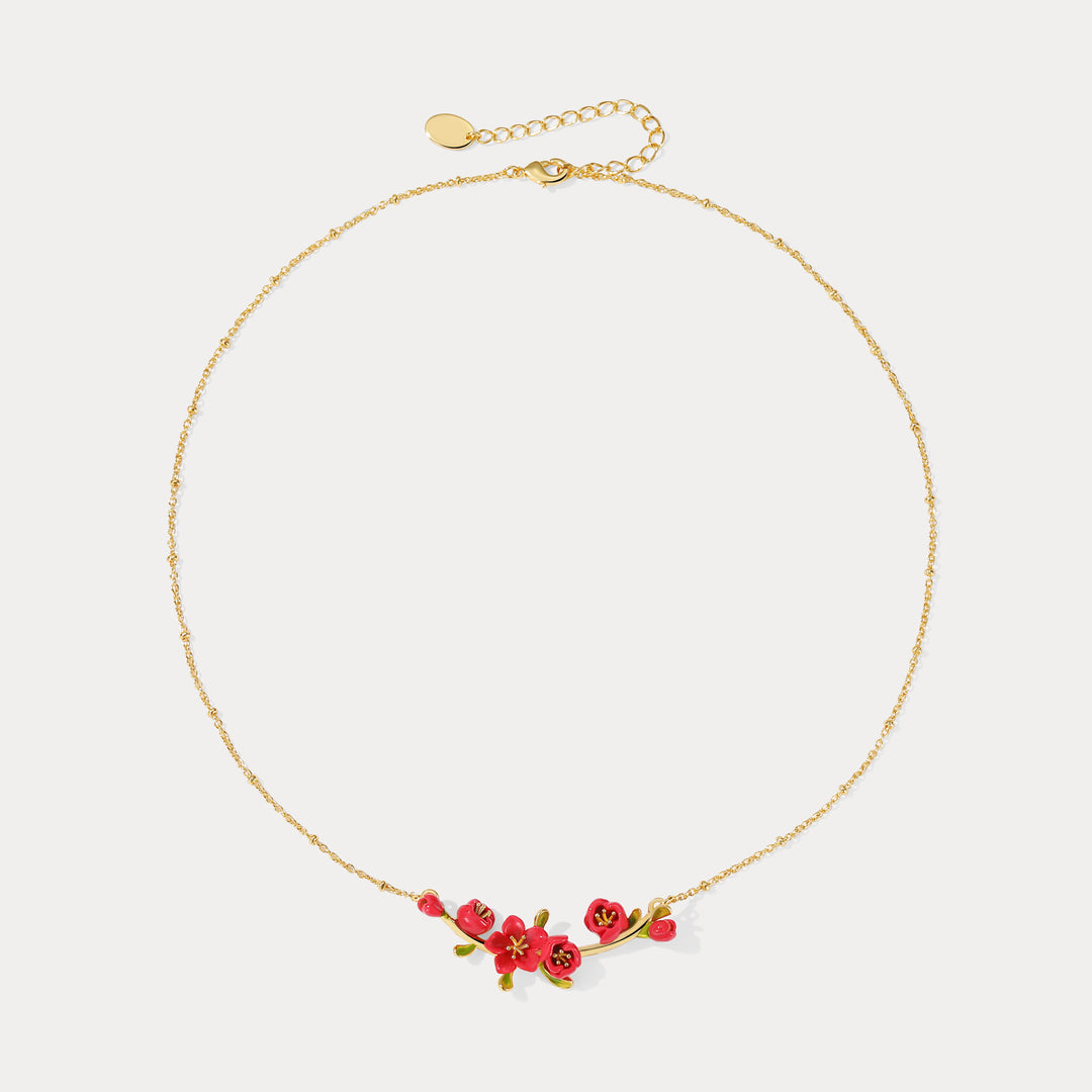 Begonia Flower Station Necklace