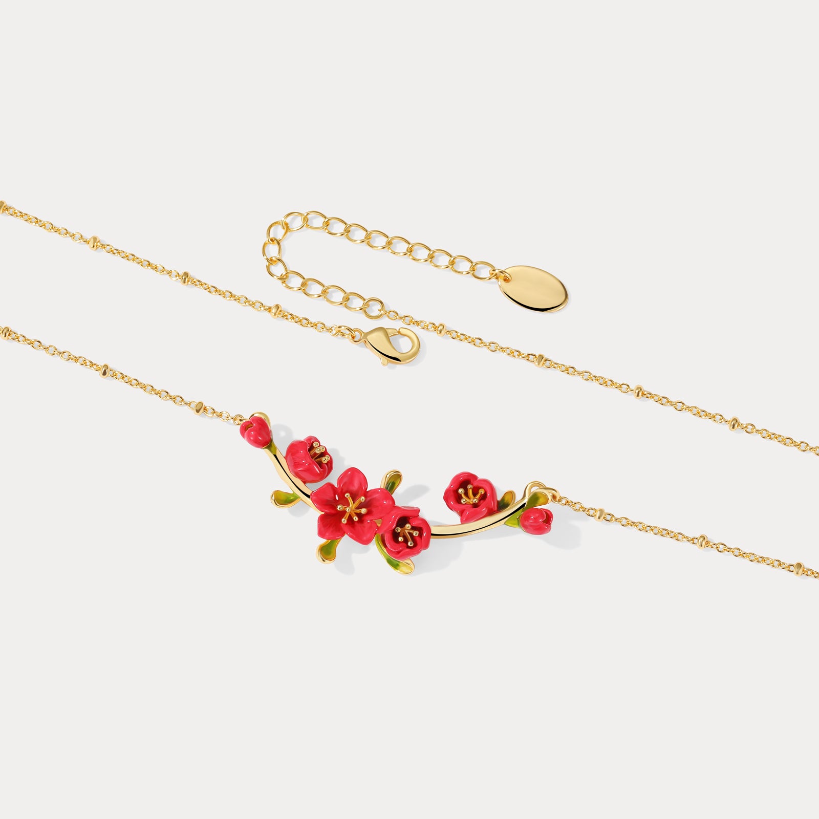 Begonia Flower Fashion Necklace