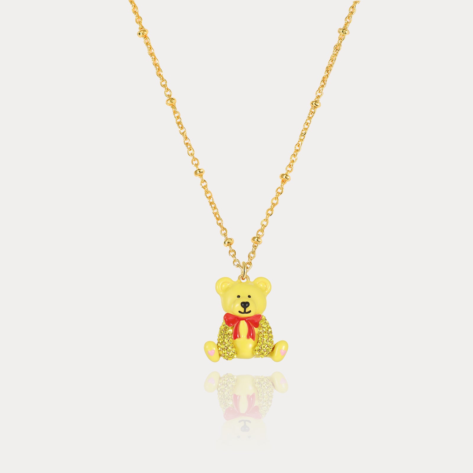 Yellow Candy Bear Necklace