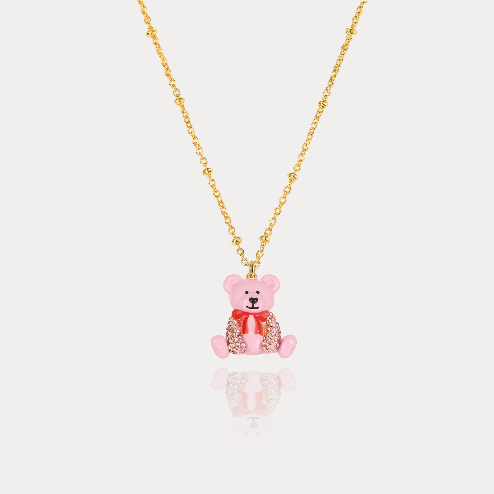 Pink Candy Bear Necklace