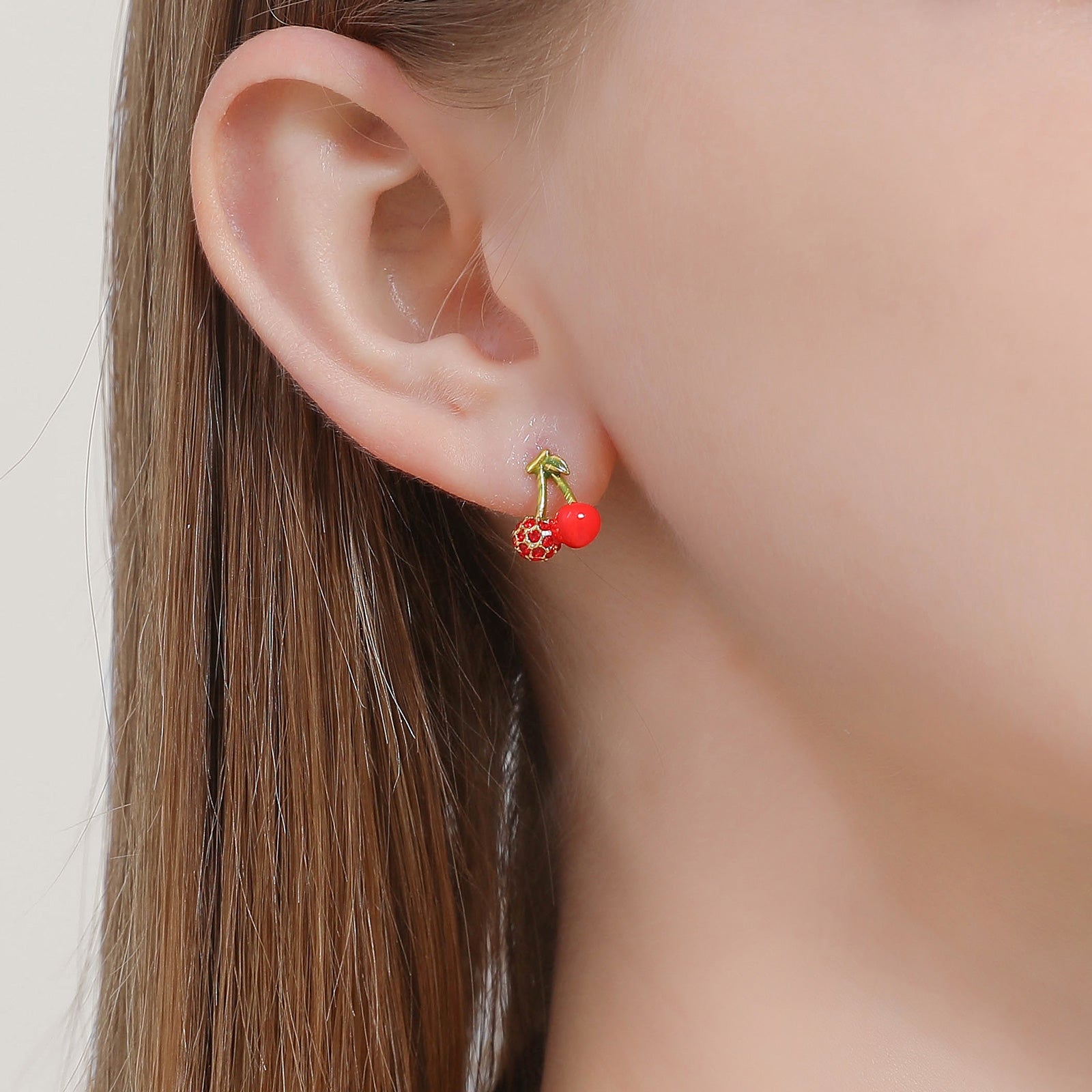 Cherry Bird Diamond Earrings