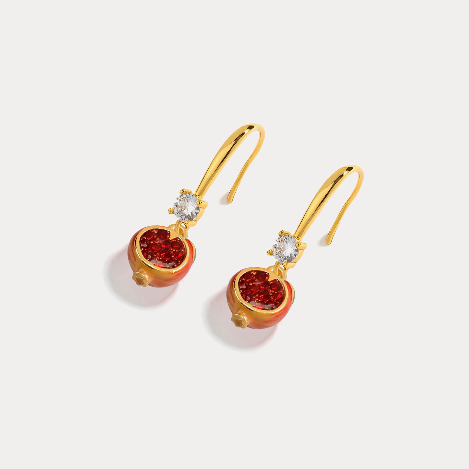 Diamond Pomegranate Earrings