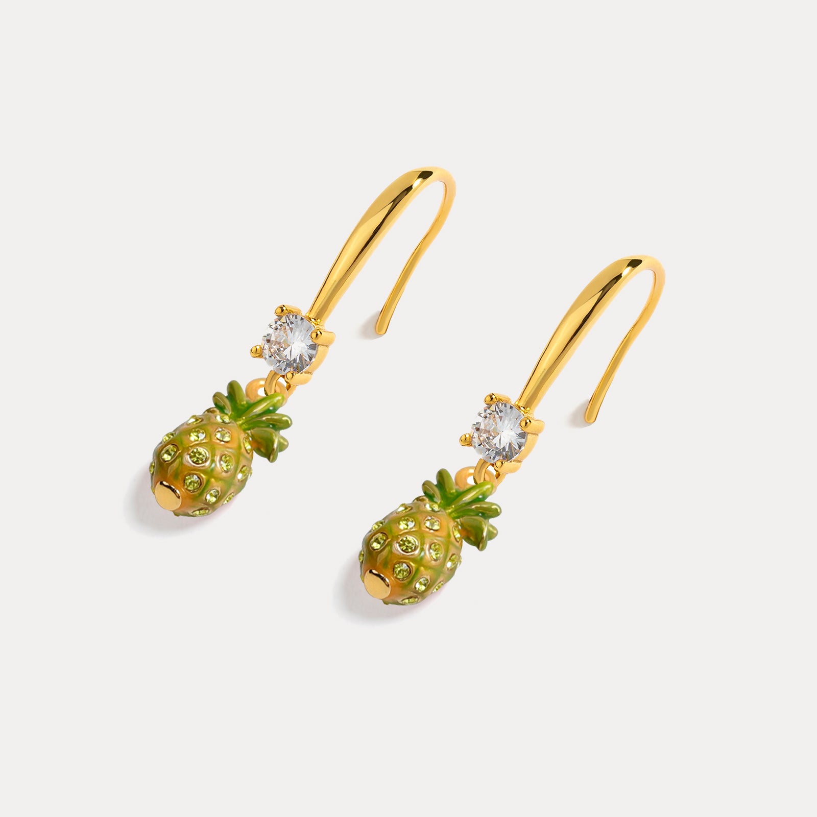 Enamel Pineapple Earrings