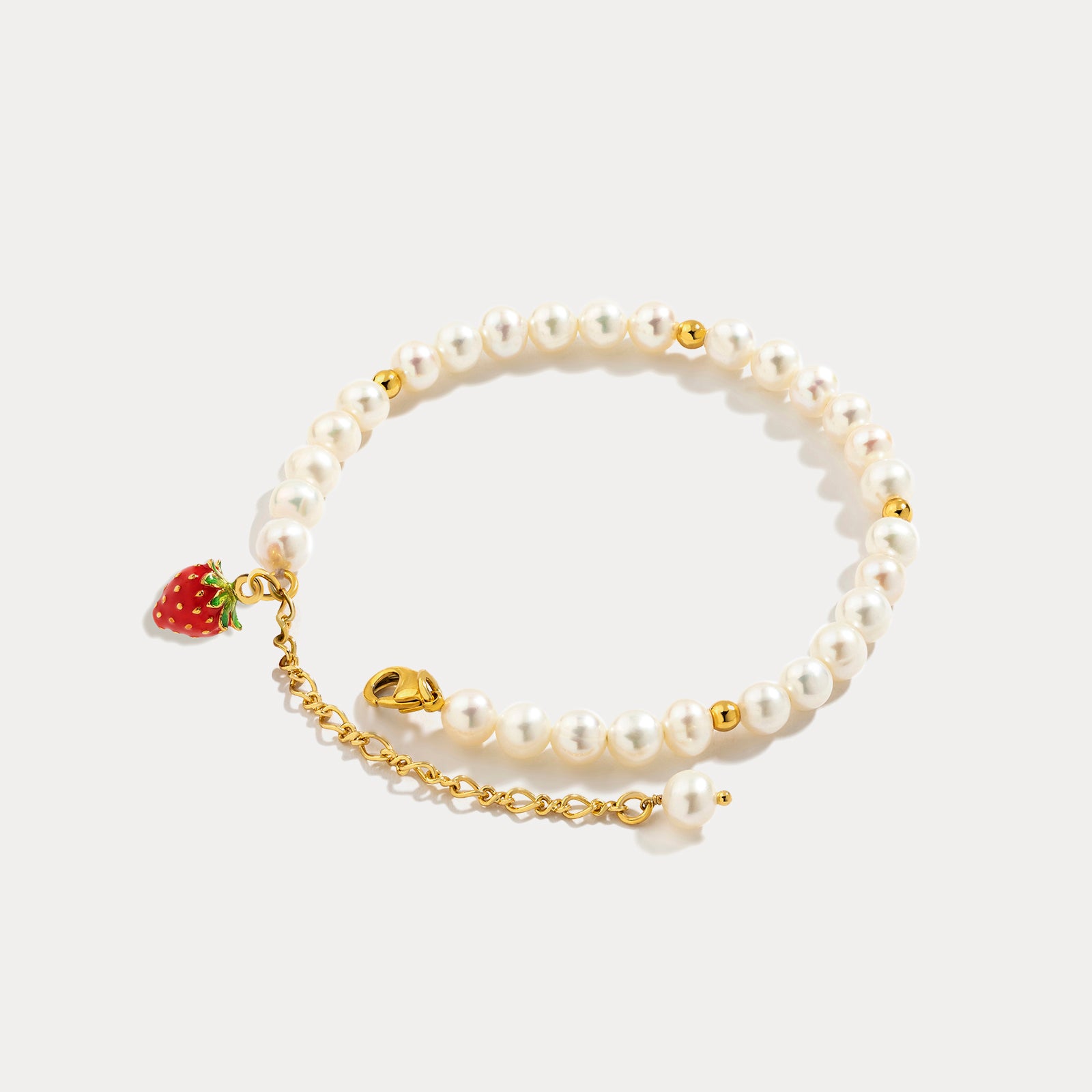Strawberry Freshwater Pearl Bracelet
