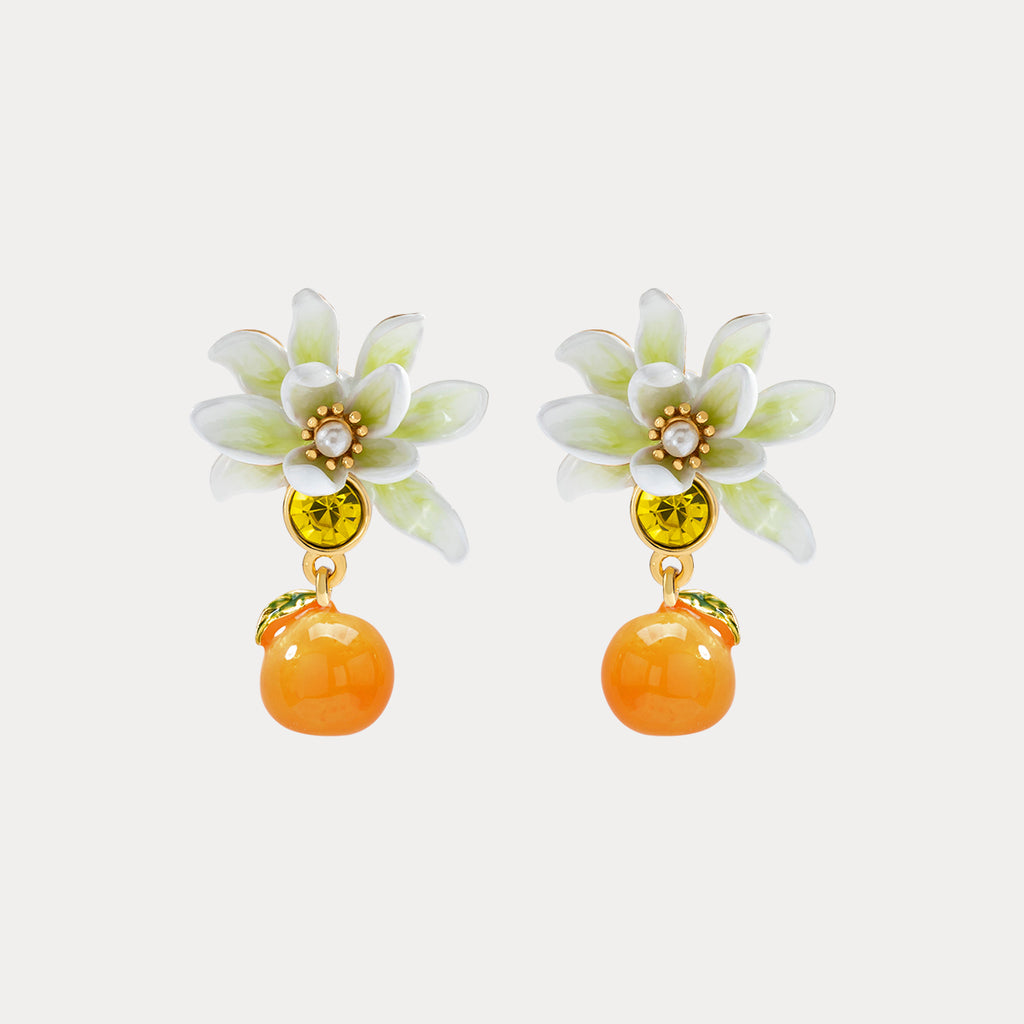 Sleepy earrings almond and flower