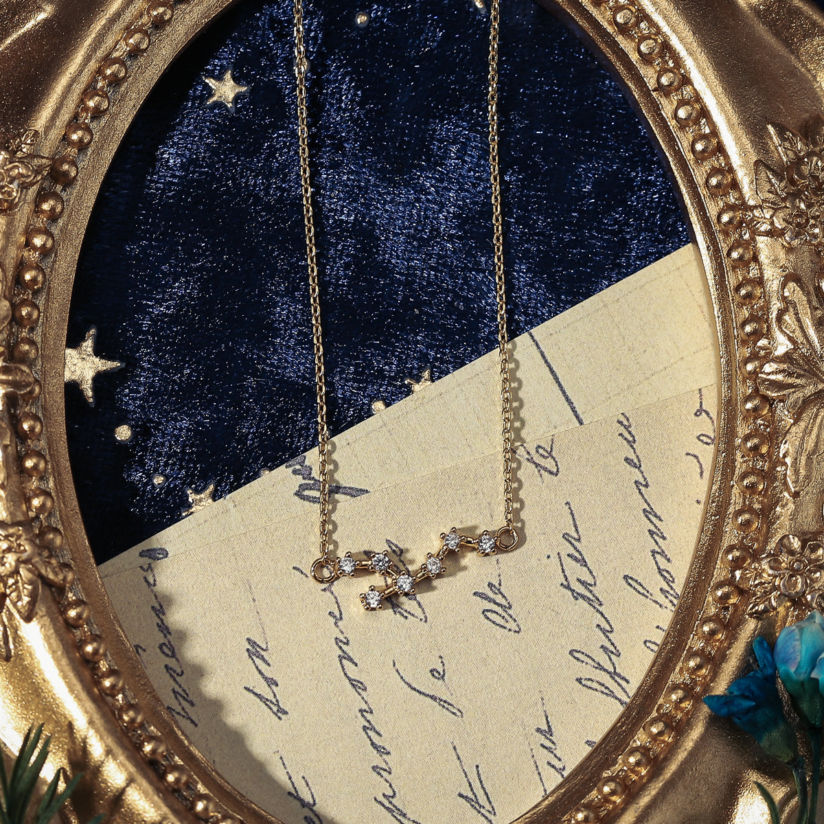 Leo Constellation Diamond Pendant Necklace