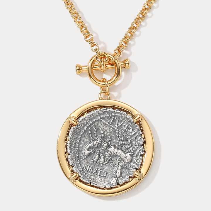 Selenichast Vintage Roman Coin Necklace