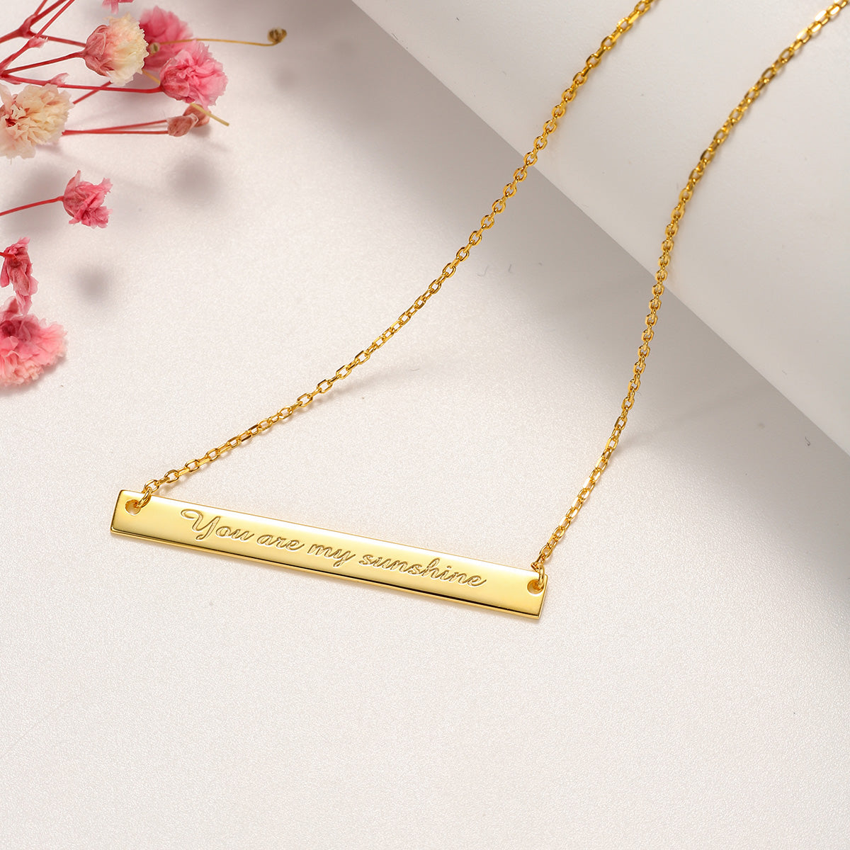 Serif Custom Sentence Tag Chain Chic Necklace