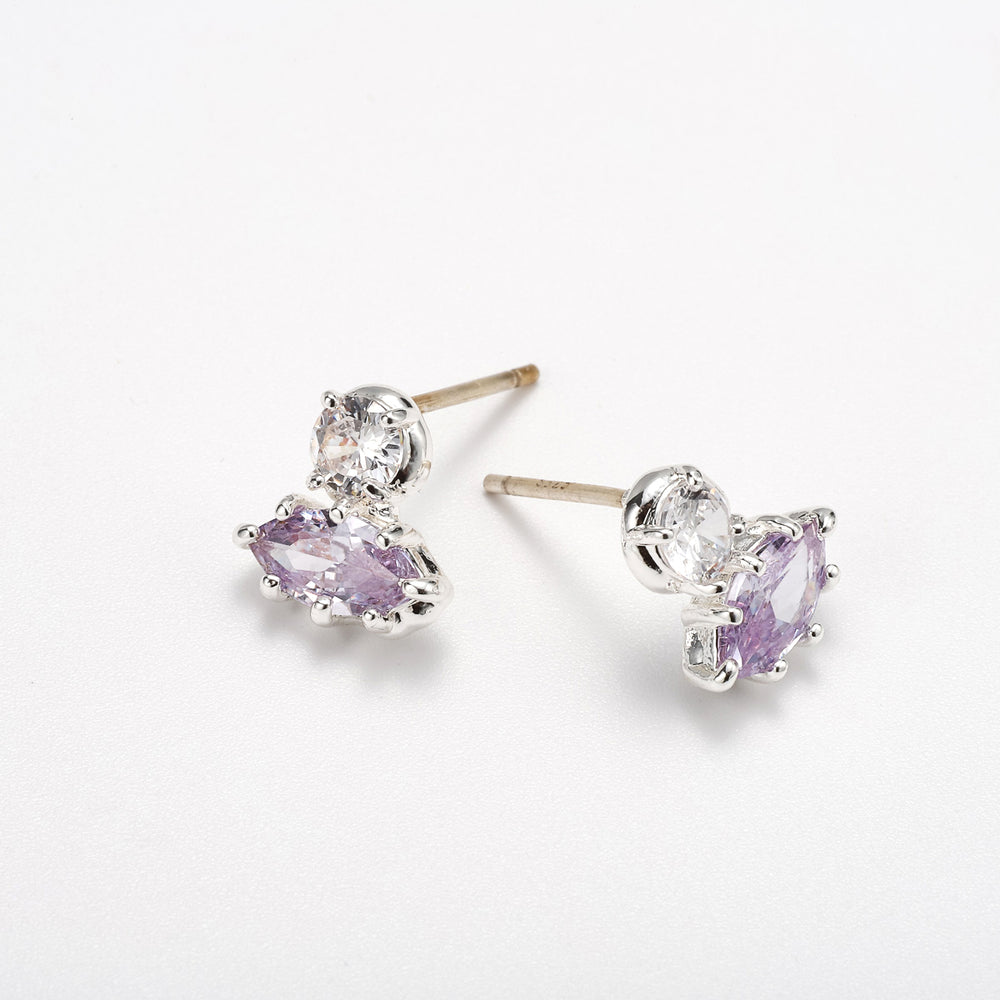 Selenichast purple gem stud earrings