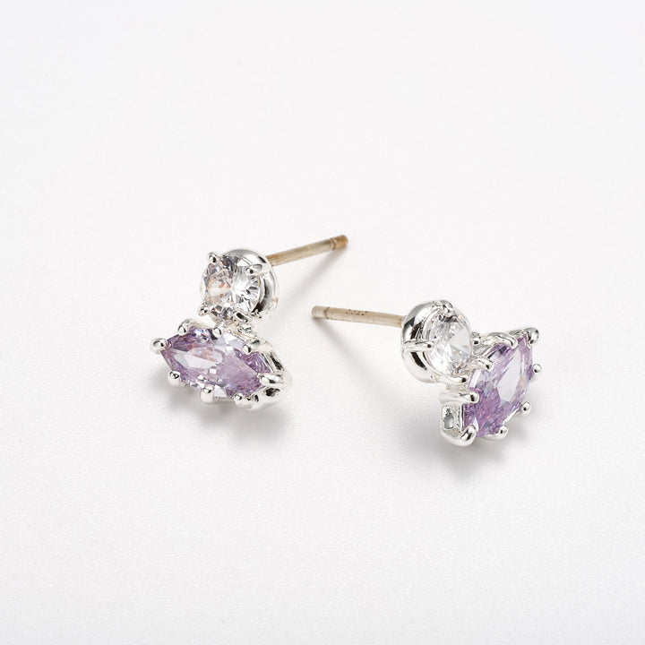 Selenichast purple gem stud earrings