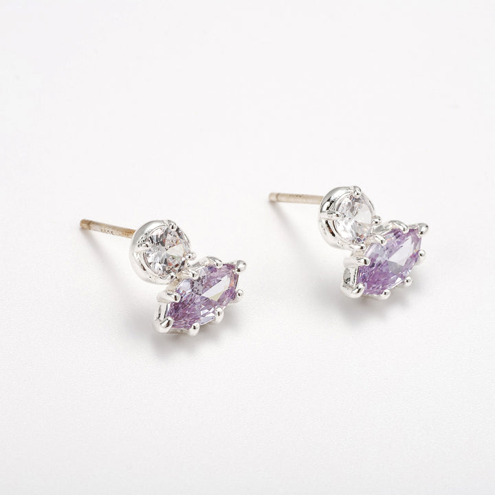 Selenichast purple gem stud earrings