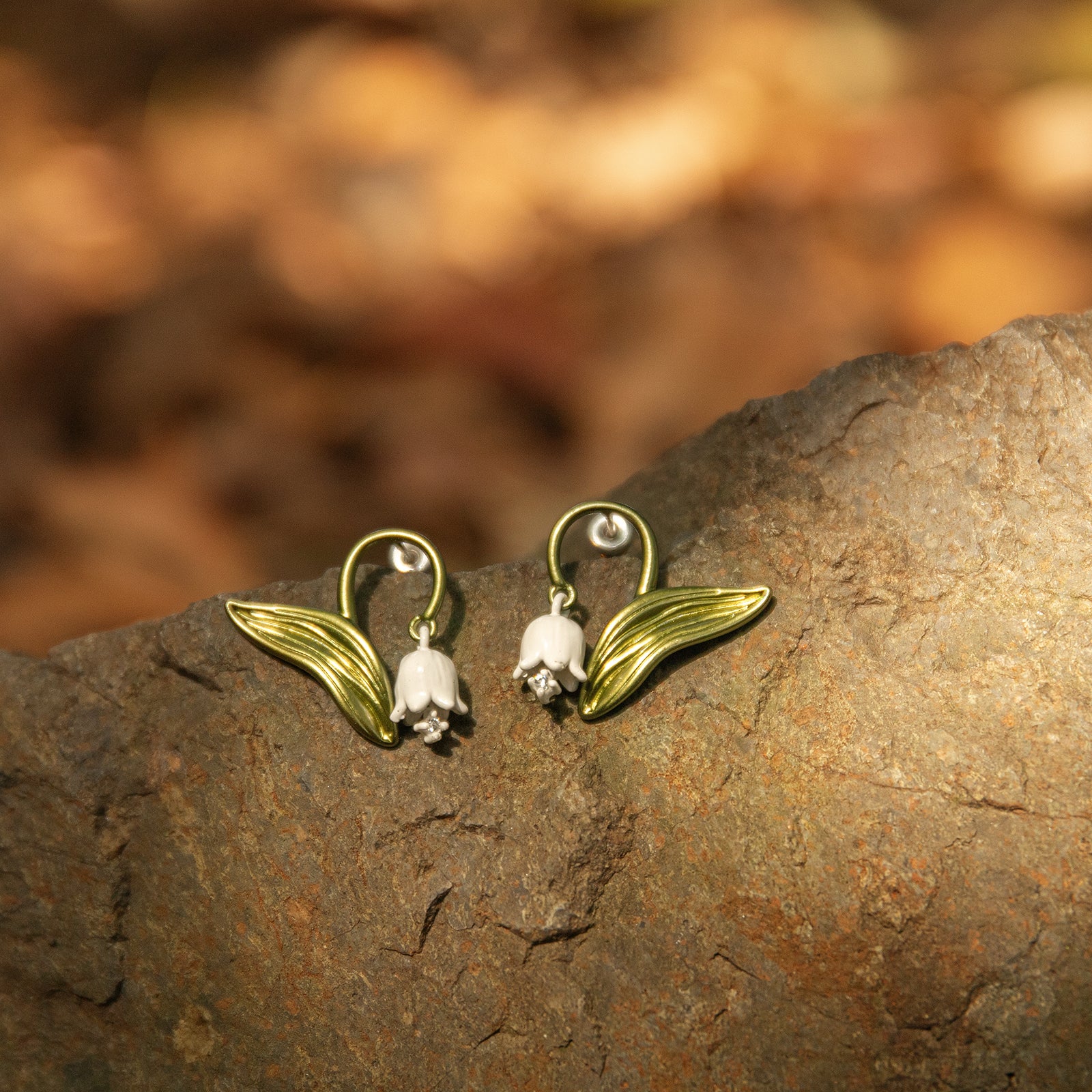 Lily Of The Valley Stud Dangling Earrings