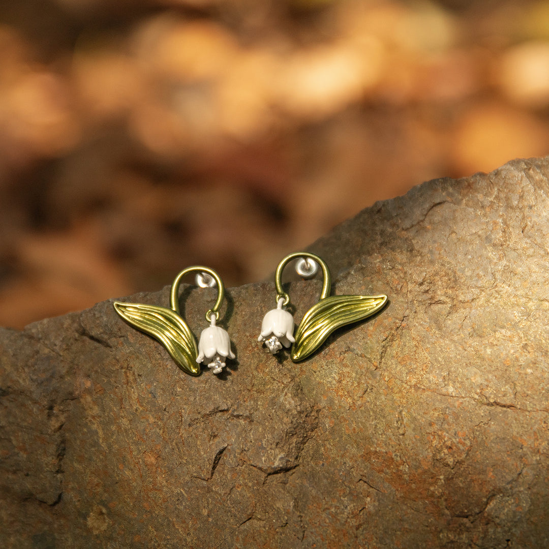 Lily Of The Valley Stud Dangling Earrings
